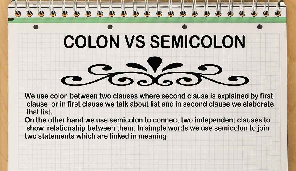 Colon Vs Semicolon Punctuation Marks Literary English