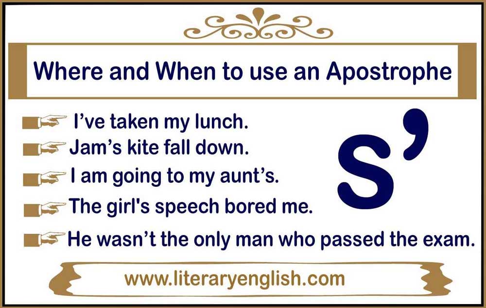 Where And When To Use An Apostrophe In English 