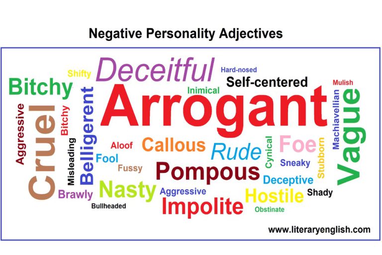 negative-personality-adjectives-literary-english