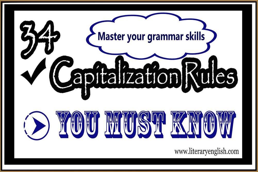 34 capitalization rules in English grammar