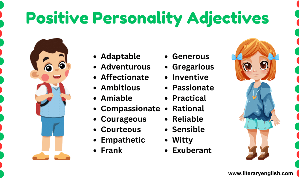 Positive Personality Adjectives in English