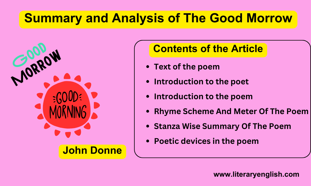 Summary and Analysis of The Good Morrow