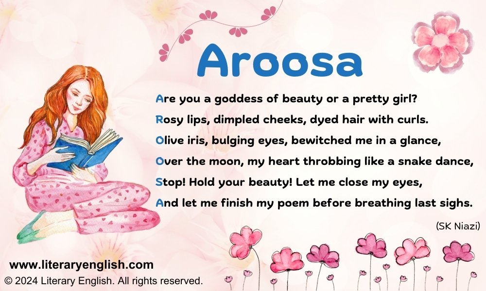 Aroosa Name poem Acrostic poem