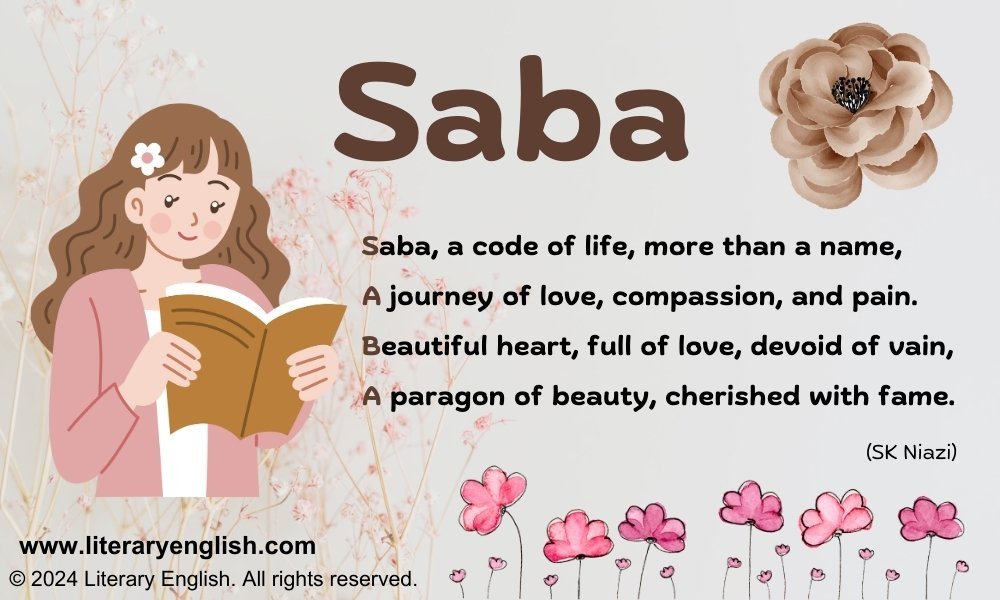 Saba Name poem Acrostic poem